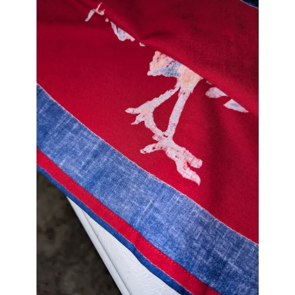 Williams Sonoma Red French Script Rooster 100% Cotton 70